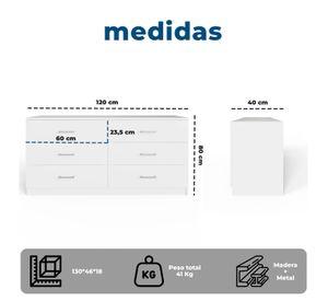 Cómoda 6 Cajones Cajonera mueble organizador dormitorio