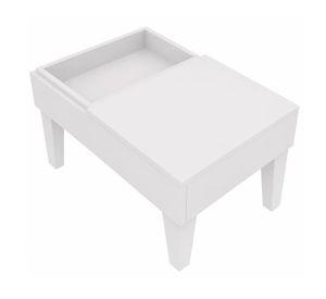 Mesa de centro rectangular Veneza 35x41.3x67.6 cm blanco