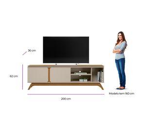 Rack TV 70" Istambul 2 puertas nature off white
