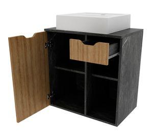 Mueble baño aéreo BN 61.5x60x38.7 cm mármol/lunar