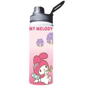 BOTELLA DE AGUA ESTAMPADA DE My Melody, Love HELLO KITTY 1 REGALO 850ML