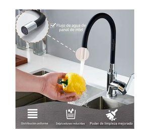 Llave Monomando Grifo De Lavaplatos Cuello Flexible De 360