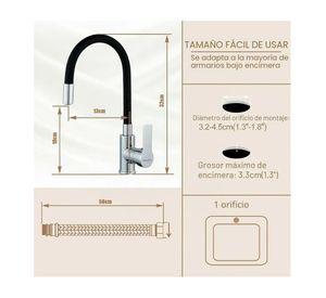 Llave Monomando Grifo De Lavaplatos Cuello Flexible De 360