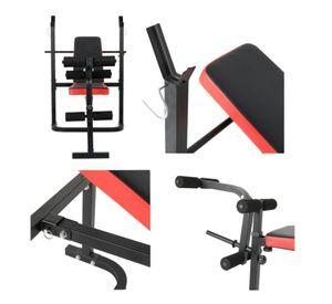 Banca De Pesas Plegable Con Barra y Discos 20kg Live Sport