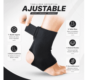 Tobillera Deportiva Elastica Soporte Esguince Compresion Gym