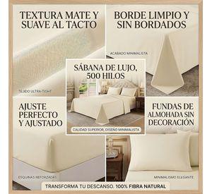 KIT DE SABANAS DE 500 HILOS 1,5 PLAZA W3
