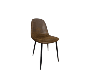 Silla de Comedor París Ecocuero Vintage con Patas de Metal