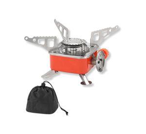 Mini Cocinilla Portátil a Gas Plegable Camping color Naranja