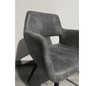 Pack 4 Butacas de Comedor Burgos Ecocuero Vintage con Patas de Metal | Silla Moderna para Living
