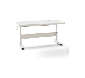 Escritorio Gamer Altura Ajustable Manual Homer Design 140cmx 89cm X60cm Color Blanco Instalacion Fa