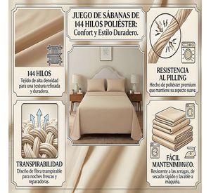 KIT DE SABANAS DE 144 HILOS SUPER KING W2