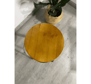 Taburete de Bar Industrial 75 cm Madera y Metal Piso Alto para Barra Cocina y Quincho Elipse