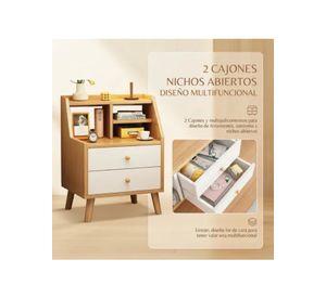 Velador 2 Niveles Con Cajones Homer Design 50*30*61
