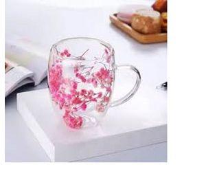 TAZAS DOBLE PARED CON FLORES ETERNAS 350ML 12cm * 8 cm