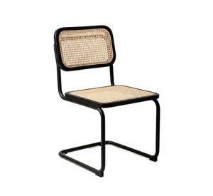 Silla Para Comedor Cocina Ratán Madera Moderna Respaldo Breuer Negra
