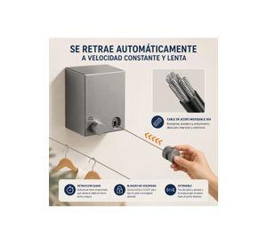 Tendedero Extensible Retráctil de Acero Anticaida 4.2m Ropa