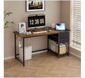 Escritorio Duo Con Cajones Intercambiable 120x60x75cm Marrón
