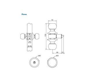 CERRADURA CILINDRICA ODIS 201 ACCESO BP (35-55) BLISTER