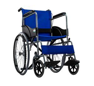 Silla de Ruedas Standard Plegable Azul