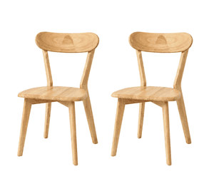 Pack 2 Sillas Fresno para Comedor o Terraza de Madera Natural