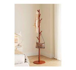 Perchero Colgador De Pie Madera 8 Ganchos Armable 172x38cm