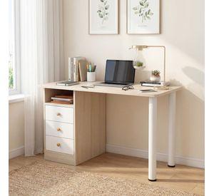 Homer Design Escritorio Oficina Madera Con Cajones Reforzado Pie Redondo