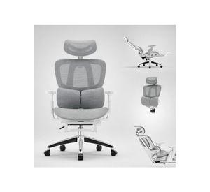 Silla De Oficina E06 Blanca Con Colgador De Ropa