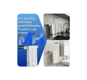 Toallero Barra 23 Cm Kassel Gris Niquel Satinado Antihuellas