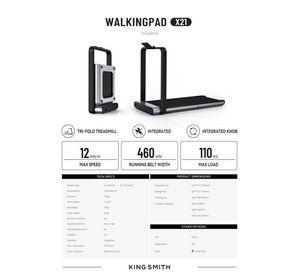 KingSmith WalkingPad X21 – Caminadora plegable inteligente doble plegable soporte NFC LED