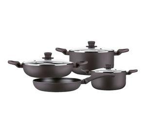 Batería de Cocina Marmicoc Spring Negra 7 Piezas