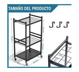 Organizador Carro De Herramientas Jardin Con Ruedas Estante