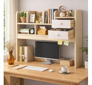 Organizador De Escritorio Estantería Con 2 Cajones 92cm
