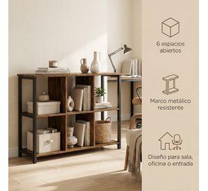 Biblioteca Multiuso Librero Organizador Estanteria 100x30x75 Marrón