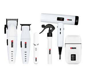 Wmark NG 8635 Kit Profesional 6 en 1 Afeitadora Cortapelos y Secador Blanco