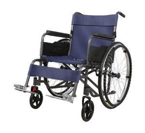 Silla de Ruedas Standard Plegable Azul Óscuro