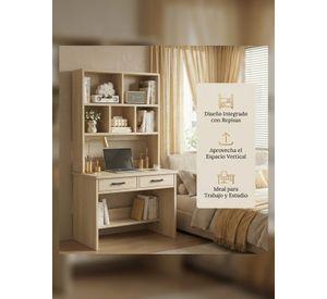 Homer Design Escritorio Moderno Con Organizador 80x50x170cm Para Oficina Color Marrón