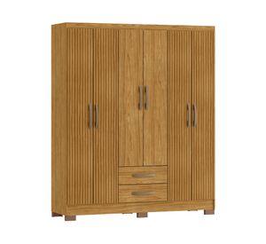Clóset 6 puertas Classic marroco ripado 188x156.6x46.5 cm
