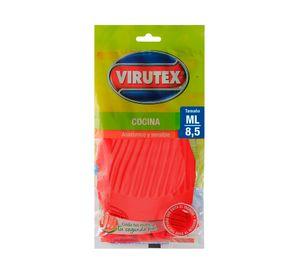 Guante de limpieza latex M/L rojo 2 un.