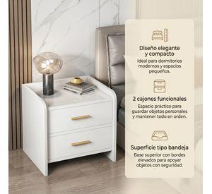 Velador Vanguardia Con 2 Cajones Homer Design 47*40*40