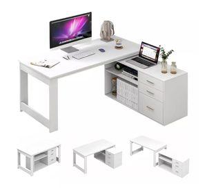 Homer Design Escritorio Multifuncional Con Archivero Transformable 140cm Color Blanco