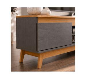 Rack TV Texas 85" roble grafito
