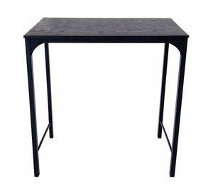 Mesa bar alta negro 98x100x50 cm