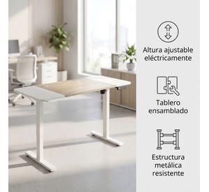 Escritorio Altura Ajustable Eléctrico 120cm Profesional Duo Arce