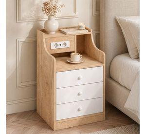 Velador Premium Moderno Con Echufe 3 Tiras 45x35x68cm