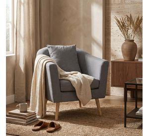 Sitial Poltrona Silla Sillon Con Cojin De Regalo 80x70x52cm Gris