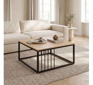 Mesa De Centro Minimalista Con Cubierta De Melamina 15 Mm Marrón Claro