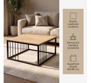 Mesa De Centro Minimalista Con Cubierta De Melamina 15 Mm Marrón Claro