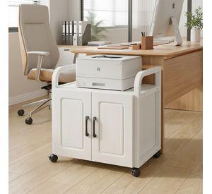 Mueble De Oficina Cajonera Archivador Porta Impresora 50cm Blanco