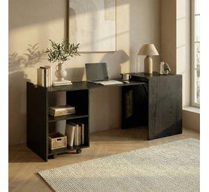 Escritorio Plegable Para Studio 140x44x80 Con Dos Repisa Negro