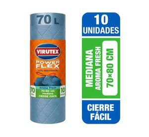 Bolsa de basura Power flex 70x80 cm 10 un.